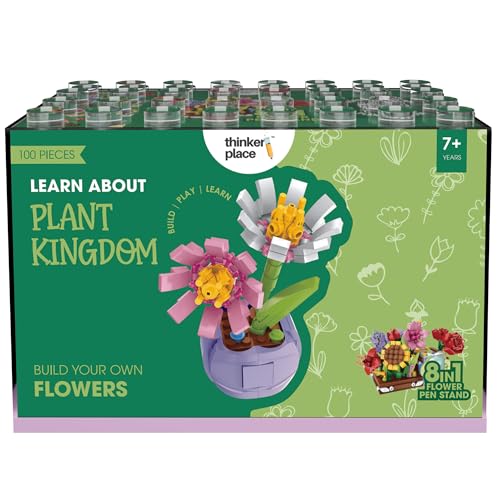 Image of 8-in-1 Flowers Galsang Flower (100 Pieces) | Learn About Plant Kingdom | Building Block Set for Kids Age 6+ | STEM Educational Toy | Build, Collect & Create Flower Pen Stand