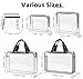 ABSOFINE Clear Toiletry Bag for Travel Size Toiletries, 4 Pack Large Waterproof PVC Makeup Bags with 2 Pack Airport Security Liquids Bags, Travel Essentials toiletry Bottles for Women Girls Men