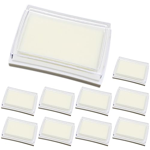 EXCEART Leere Stempelkissen 10Er Set Transparent Mit Hochdichtem Schwamm FüR DIY Fingerabdruck Stempel Zum Selber BefüLlen BüRo Und Bastelbedarf
