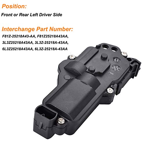 746-148 Power Door Lock Actuator Left Driver Side Compatible With Ford F150 F250 F350 F450 F550 Expedition Excursion Mustang Ranger Taurus, Lincoln Mercury, Mazda 6L3Z25218A43Aa, F81Z25218A43Aa #TOP2