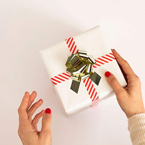 24pcs Christmas Pull Bow with Ribbon 4.7” Wide 12 Different Patterns Wrapping Bow for Xmas Present Decorations - Thumbnail 4