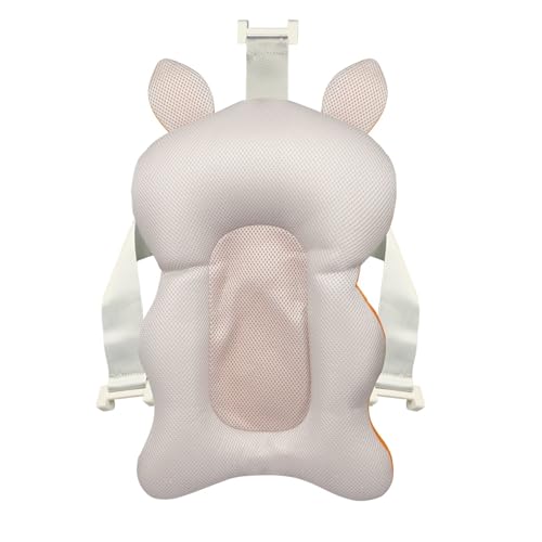 Image of Baby Bath Seat Support Net Soft Infant Bathing Seat Support Mat Suspension Shower Pad Adjustable Non-Slip Newborn Bathtub Sling Mat Baby Sink Bather Tub Shower Net Bathtub Sit Up Mesh 0-8 Month