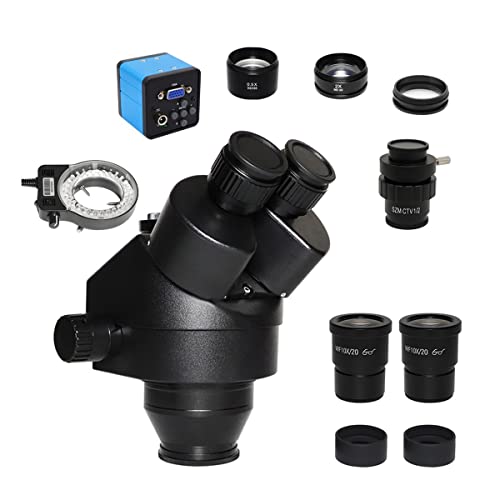 �������L�b�g 3.5X-90X �����œ_�O�ጰ�����w�b�h�A�t�� H_D 38MP/VGA �J�����t�� 0.5X 1X 2X �d�b�͂񂾕t���C���p�⏕�����Y �����������Y�A�_�v�^�[(VGA add CTV 0.5)