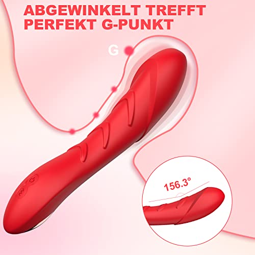 Silikon Vibrator G-Punkt Vibratoren für Sie Klitoris Leise und Stark 12 Vibrationsmodi Realistische AV Dildo Stimulator Erotik Extrem Sex Toys Sexspielzeug Analvibratoren für Frauen Paare – Bild 7