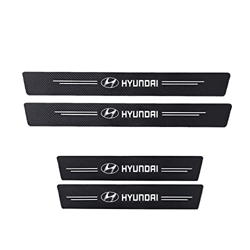 Image of WISKA Silicone Car Door Strip Carbon Fiber Wrap Sill Anti Scratch Tape For Car Accessories For Venue, Creta, Alcazar, Aura, Tucson, Kona, Verna, I10, I20, Xcent, Santro, Accent, Ioniq, Exter