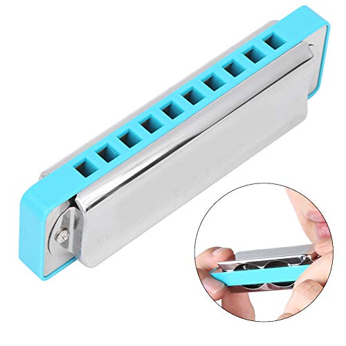 Harmonica à 10 trous pour joueurs professionnels, débutants, étudiants, enfants (bleu) - Les Beatles, Paul McCartney, John Lennon, RIngo Starr, George Harrison Harmonica à 10 trous pour joueurs professionnels, débutants, étudiants, enfants (bleu) – Image 6