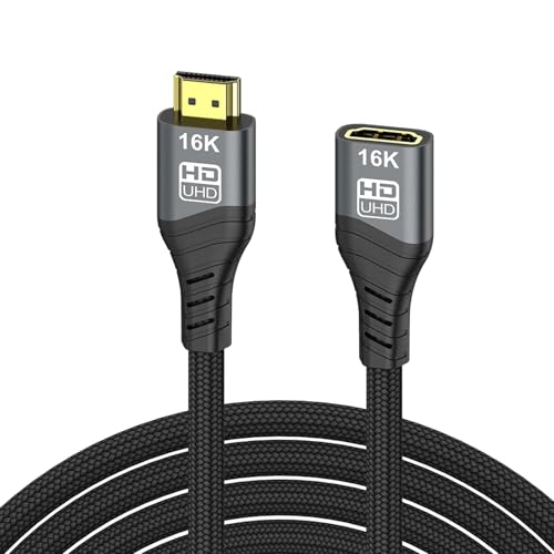 Acogedor 16K HDMI 2.2 �����P�[�u�� �I�X - ���X�A96Gbps �����A16K@60Hz 8K@240Hz �ƌ݊����AHDTV ���j�^�[ PC �v���W�F�N�^�[�p R EARC ���T�|�[�g�A2m