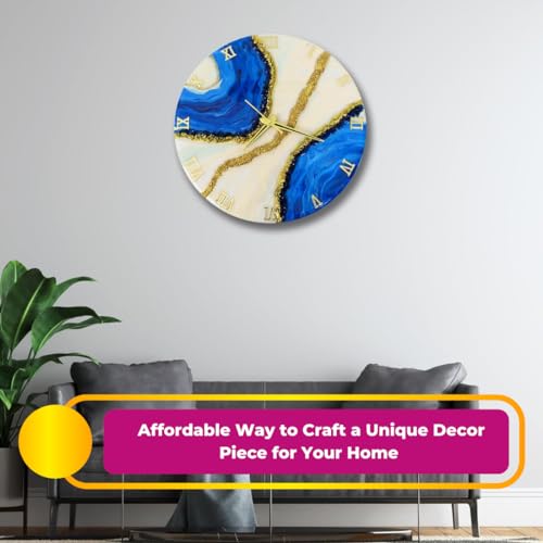 Image of Oytra Resin Clock Making Tool Kit Combo 150 Grams Epoxy Resin Art with Mold Tools Flakes Colors and Machine DIY for Resin Wall Decor Gifting (8.5 Inch Silicone Mould Clock)