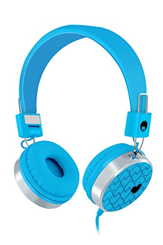 RockPapa 878 Casque Audio Pliable et réglable avec Arceau réglable pour Enfants/Adultes, iPod, iPhone, iPad Mini, iPad Air, Surface Ordinateur Portable, DVD, MP3/4 Bleu Cover