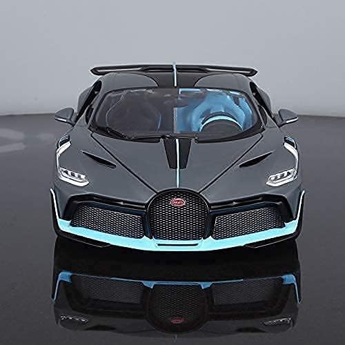 Image of Bugatti Divo Die cast Pull Back Metal Car Model Collection of Toy Cars Openable Doors Flashing Light and Musical Sound Best car Gift for Kids (Matte Grey)