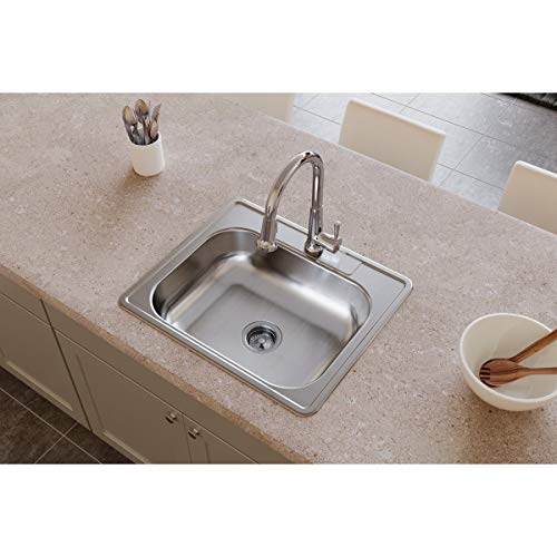 Image of Dayton D125211 Single Bowl Top Mount Stainless Steel Sink, 25 x 21