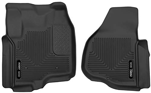 Husky Liners X-act Contour Series | Front Floor Liners - Black | 53321 | Fits 2012-2016 Ford F-250/F-350/F-450 Super Duty SuperCab/Crew Cab 2 Pcs