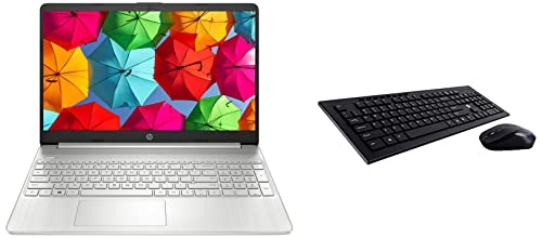 Image of HP 15S,11Th Gen Intel Core I3-1115G4 8Gb Ram /512Gb Ssd 15.6-Inch(39.6 Cm) Micro-Edge Anti-Glare Fhd Laptop&USB Wireless Spill Resistance Keyboard&Mouse Combo with 10M Working Range,Windows 11 Home