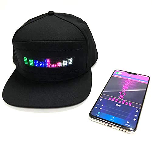 GP GLOWPRODUCTS.COM Animated Light Up LED Hat with Smartphone Control