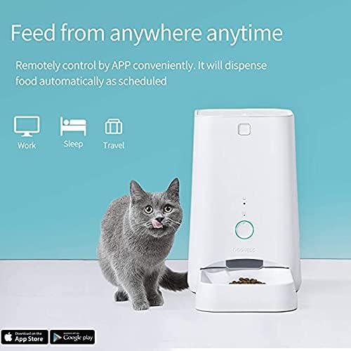 DOGNESS F03 Futterautomat mit Katzen- und App-Steuerungssymbolen