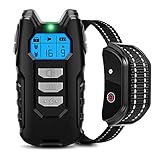 Flittor Dog Training Collar, Shock Collar for Dogs with Remote, Rechargeable Dog Shock Collar, 3 Modes Beep Vibration and Shock Waterproof Bark Collar for Small, Medium, Large Dogs