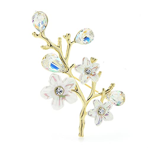 Broche banquet élégante en strass étincelants pour mariages et fêtes