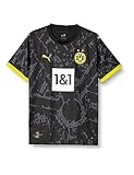 PUMA BVB 770612-02 Away Jersey Replica T-Shirt Unisex Black Größe L