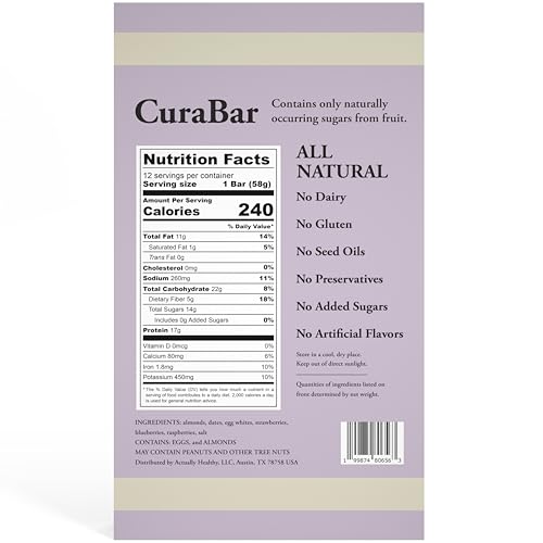 CuraBar Protein Bars 12 unidades sabor frutos rojos miniatura 3