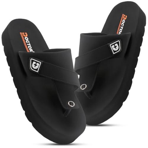 DOCTOR HEALTH SUPER SOFT Men's Black Flip Flops - Image 2