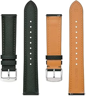 BISONSTRAP Watch Straps with Quick Release, Texture Leather Watchbands for Men Women, 18mm 20mm 22mm