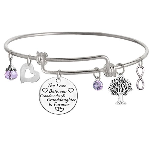 Image of The Love between Grandmother and Granddaughter is Forever Bracelet