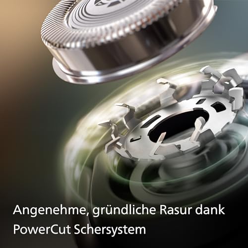 Philips Rasierer Series 3000 – Elektrischer Nass- und Trockenrasierer für Herren in Schwarz, mit SkinProtect-Technologie, ausklappbarem Bartschneider und Reisetasche, kabellos (Modell S3241/12) 3