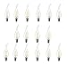 LUXON Flame tip LED filament candelabra light bulb Warm White 2W 2700k Use in Chandeliers,Wall Sconces,and Pendant Lighting (16 pack)