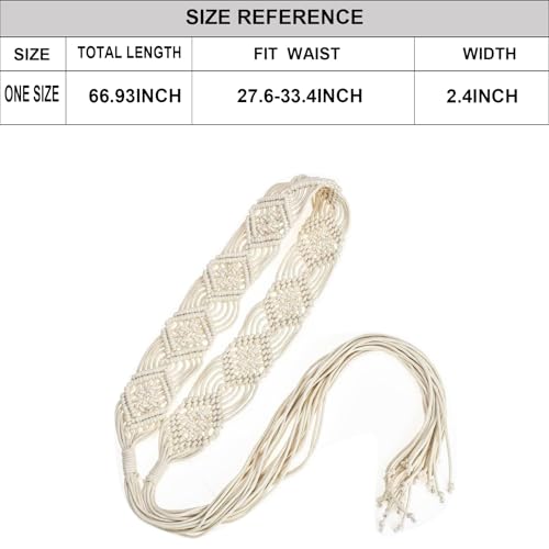 ILuvatar Women's Bohemian Style Rope Braid Waist Belt U33
