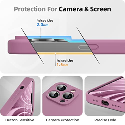 GOODVISH 3 in 1 Designed for iPhone 14 Pro Max Case 6.7" Liquid Silicone 2022, with 2x Screen Protector - Image 4