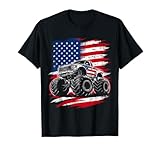 Monster Truck USA Flag American T-Shirt