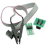 SOIC8 SOP8 Test Clip for EEPROM 93/25 /24Cx in-Circuit Programming + 2 Adapters