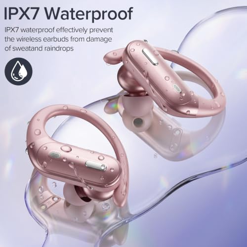 Active Noise Cancelling Ear Buds Wireless Earbuds 90 Hrs Playtime Bluetooth Headphones with Hi-Res Stereo Deep Bass Power Display Earphones with Earhooks Waterproof ANC/Transparency for Sports/Gym - image 7