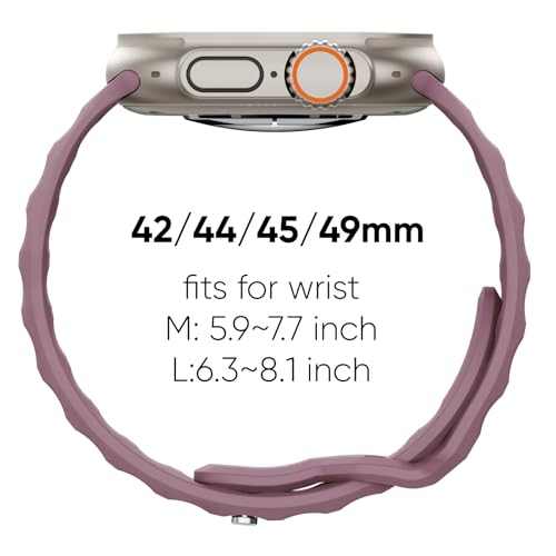 Image of Sport Bands 6-Pack Compatible with Apple Watch Ultra 3 /2 Band 49mm 46mm 45mm 44mm 42mm, Wide Soft Silicone Wristbands Waterproof Strap Men for iWatch Series 11 10 9 8 7 6 5 4 3 SE Ultra