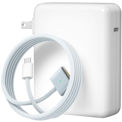 140W Charger for MacBook Pro 16 14 inch Mac Air 15 13 inch 2025 2024 2023 2022 2021 M1–M4【Original Quality】 Type C Fast Charger Power Adapter & 6.6FT Type C to Magnetic 3 Cable LED 40W 12V 3.33A AC