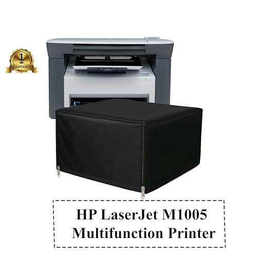 Image of VONBAER Chain Printer Cover for HP LaserJet M1005 MFP - Black, Zipper Front - Back / Washable /Dust Proof