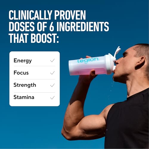 Image of LEGION Pulse Pre Workout - All Natural Nitric Oxide Preworkout Drink to Boost Energy, Creatine Free, Naturally Sweetened, Beta Alanine, Citrulline, Alpha GPC (Rainbow Sherbet)