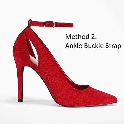 Image of Fashare Womens High Heels Bow Tie Back Sexy Stiletto Ankle Strap Wedding Dress Pumps Shoes