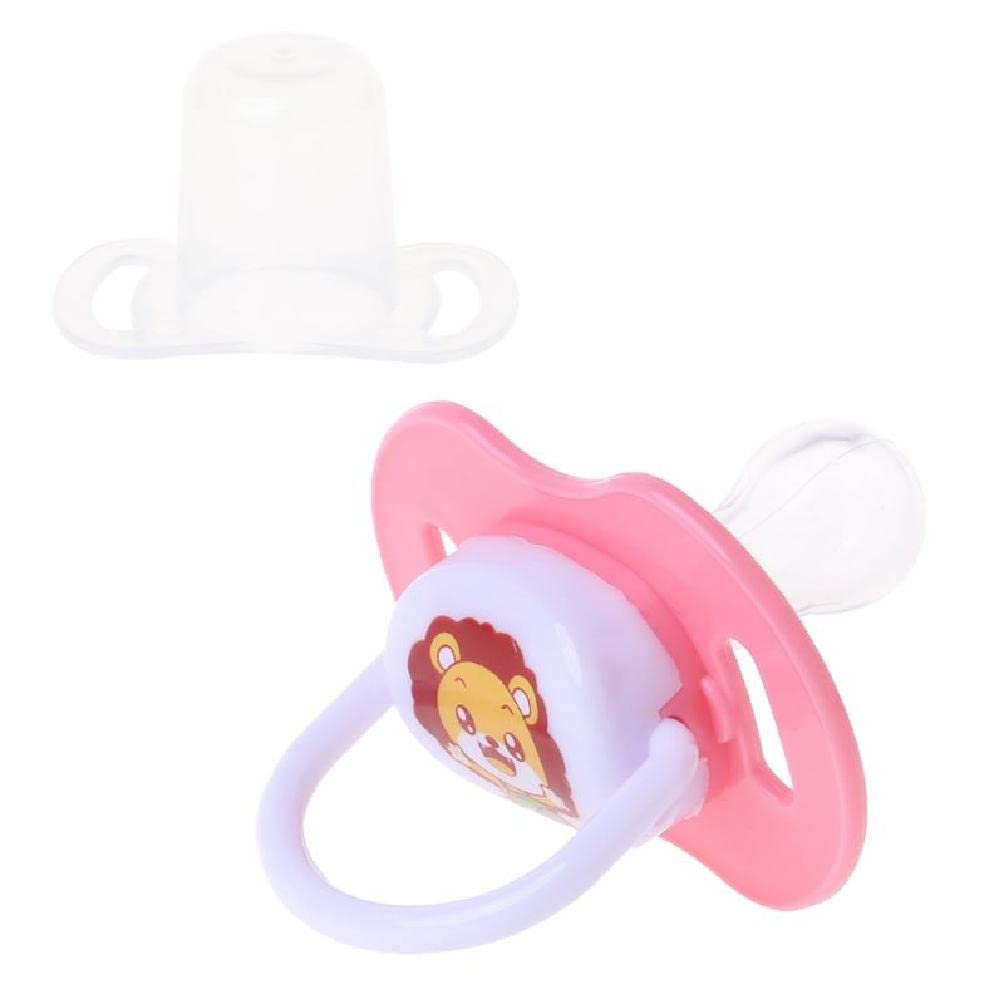 Hero-S Pink Silicone Nipple Dummy Baby Pacifiers Soother Cartoon Toddler Orthodontic Nipples Teether Beard Kiss Pacifier Pacifier Newborn With Cover Size 5