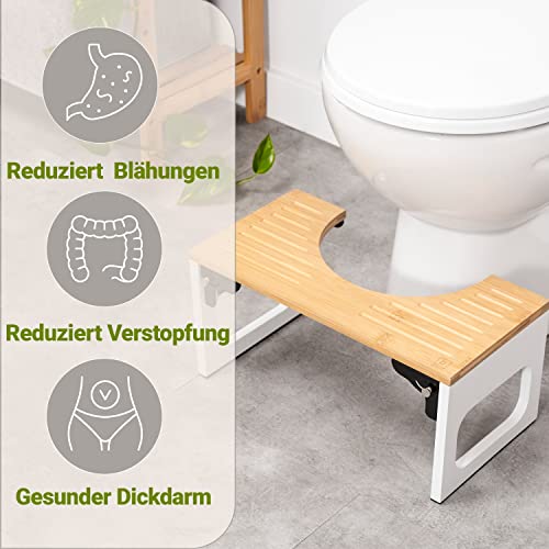 Toilettenhocker Benkstein für Erwachsene aus Holz