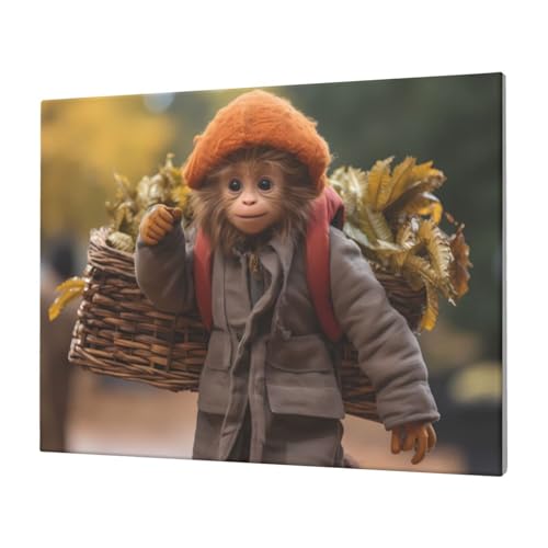 Toile murale singe PHAYAH pour habiller un mur vide et personnaliser son salon