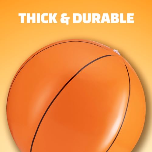 image for Bedwina Inflatable Basketballs (Pack of 6) 16-inch, Beach Balls for Sp