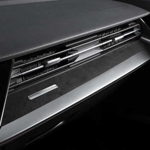 BETTERHUMZ Car Center Console Dashboard Co-Pilot Panel Trim Compatible with Audi A3 8Y S3 RS3 Sportback 2021-2025 for Alcantara Passenger Side Sticker Car Interior Molding Accessories (Suede Black)