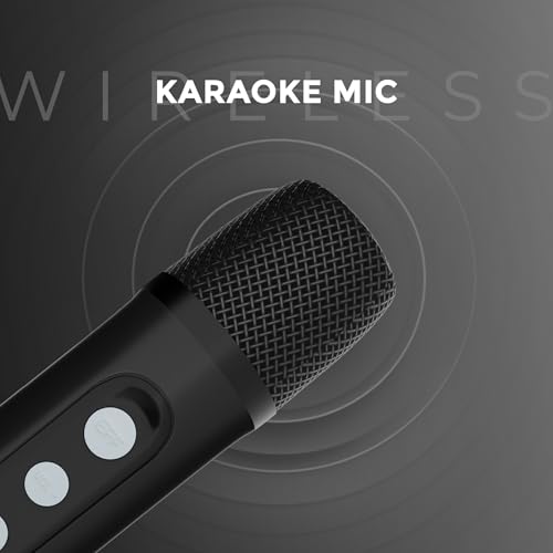 Image of JUST CORSECA Sushi Bliss 30W Bluetooth Speaker with Mic & Karaoke | Portable Wireless Speaker with Powerful Bass | BT 5.4, 12H Playtime, FM, TF Card | 3600mAh Battery (Black)