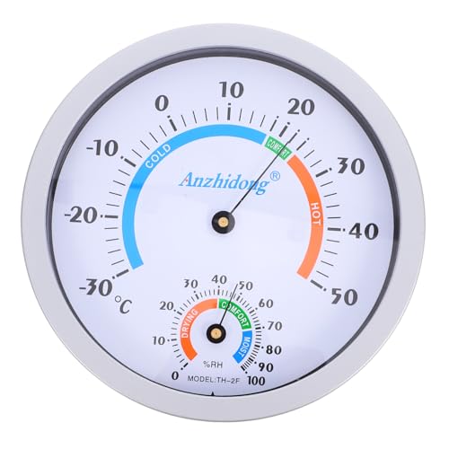 QUMIIRITY 小型湿度計 ユニバーサルアダプター 改良されたエアインテーク ポインター湿度計 食器スタンド 多肉植物の装飾 家庭用 仕事場温湿度計 アナログ湿度計 室内湿度計