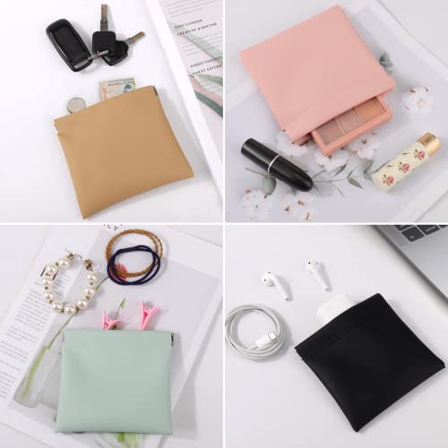 Image of BUSOHA Small Makeup Bag For Purse,4 Pcs Mini Portable Cosmetic Bags For Women, Coin Purse Lipstick Cosmetic Accessories Organizer, Small Travel Kit Storage Pouch, Multicolor