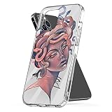 Phone Case Coral Colorful and Shockproof Blue with Medusa Cover Portrait for iPhone 14 13 12 11 Xs X
