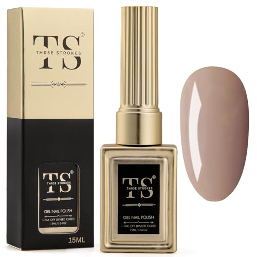 Image of THR3E STROKES Professional UV Gel Nail Polish, HEMA-FREE Lasts Upto 21 Days, Super Glossy Finish, Non-Chipping, Non-Smudging, Quick Drying Nail Polish,15 ml (83, 15ML)