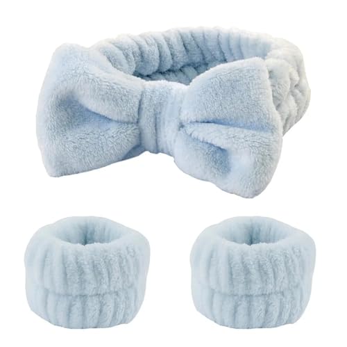 Toalla de maquillaje en diadema absorbente para evitar sudor con joyas de pelo 6