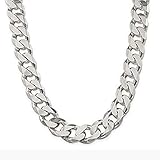 andijor Cadena Gorda de Plata de Ley Barbada para Hombre